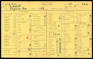 WPA household census for 1109 LAGUNA AVE, Los Angeles