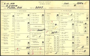 WPA household census for 3507 FLORA AVE, Los Angeles
