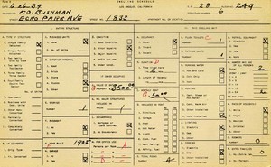 WPA household census for 1833 ECHO PARK AVE, Los Angeles