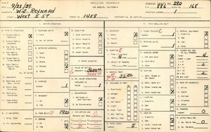 WPA household census for 1458 WEST I STREET, Los Angeles County