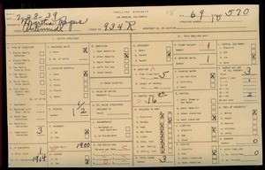WPA household census for 934 CENTENNIAL, Los Angeles