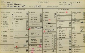 WPA household census for 1663 N CORONADO, Los Angeles