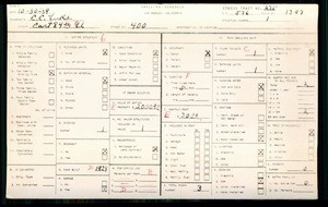 WPA household census for 400 E 84TH STREET, Los Angeles County