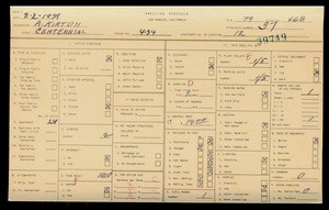 WPA household census for 434 CENTENNIAL, Los Angeles
