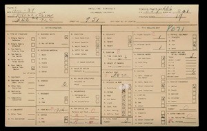WPA household census for 951 W 42ND, Los Angeles County