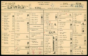 WPA household census for 2721 EAST SIXTH STREET, Los Angeles