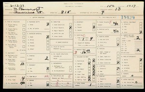 WPA household census for 815 FRANCISCO, Los Angeles