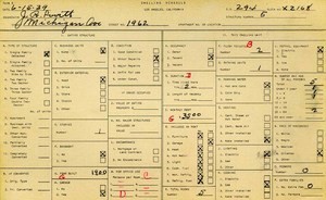 WPA household census for 1962 MICHIGAN, Los Angeles