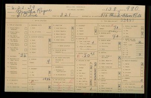 WPA household census for 321 S OLIVE, Los Angeles