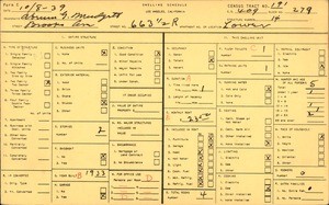 WPA household census for 663 1/2 BROOKS AVE, Los Angeles County
