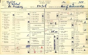 WPA household census for 831 N BROADWAY, Los Angeles