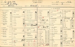 WPA household census for 2215 AVON STREET, Los Angeles