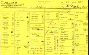 WPA household census for 327 S HOPE, Los Angeles