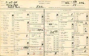 WPA household census for 822 GULF AVE, Los Angeles County