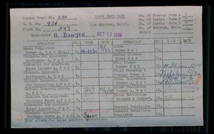 WPA block face card for household census of (block 547) in Los Angeles County