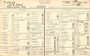 WPA household census for 26333 PRESIDENT AVE, Los Angeles County