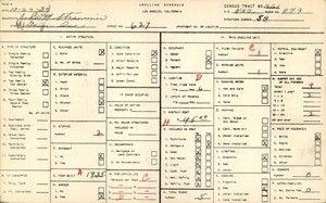 WPA household census for 627 WEST GAGE AVE, Los Angeles County