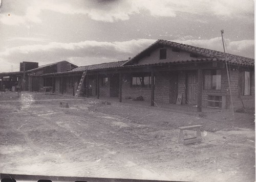 Construction of Agbayani Village, courtyard