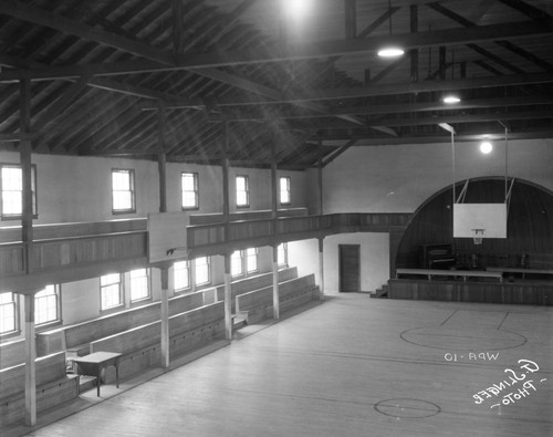 Interior of old Sherman gymnasium