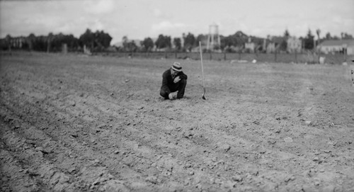 Man working on field