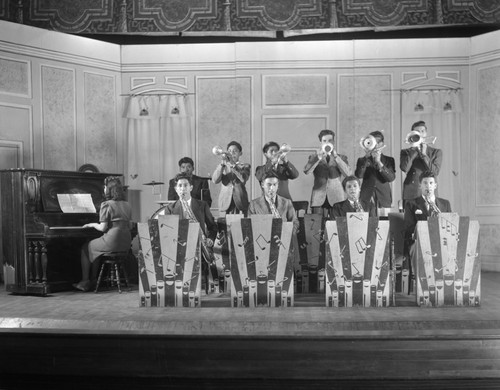 Band performing on stage