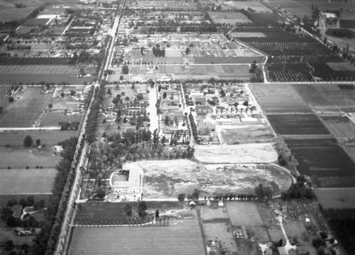 N aerial view of Sherman campus