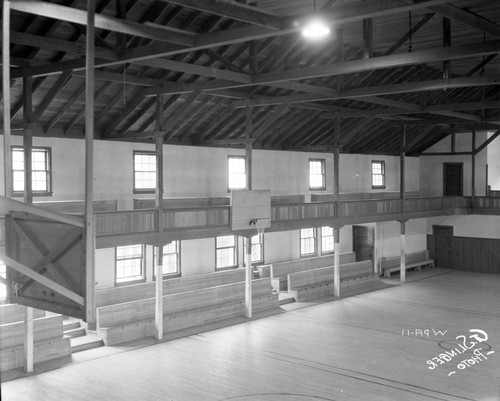Interior of old Sherman gymnasium