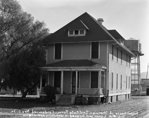 Condemned school building on school farm