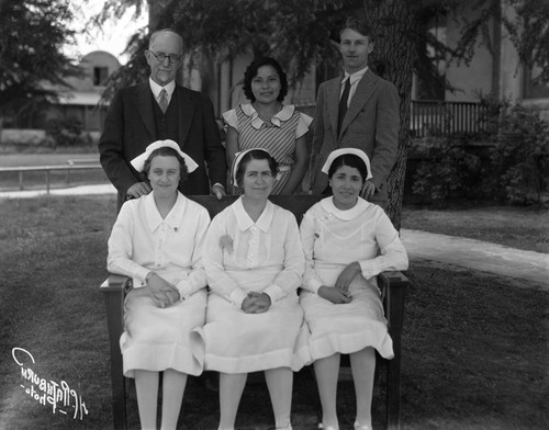 Group portrait of school hospital staff