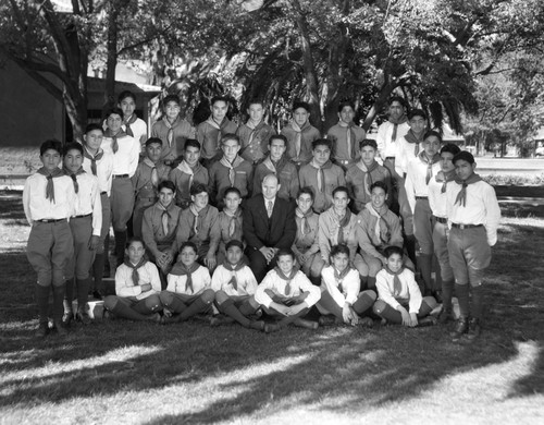 Boy Scouts and faculty