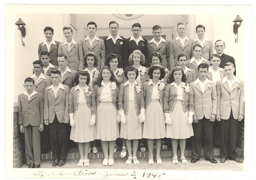 6. Graduation Class of 1945, Sacred Heart School in Salinas, Elkington Photo 6, © June 3, 1945 Anna Elkington