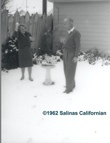 Snowfall, Salinas, California, Ph.800 ©1962 Salinas Californian