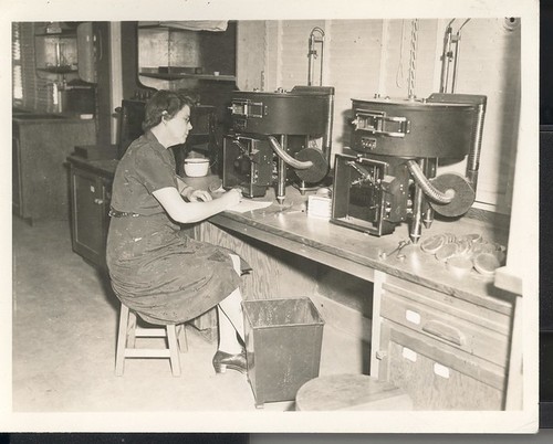 Lois Reynaud, Night Shift at the Guayule Rubber Project in Salinas, California. Ph 438, ©1940s Reba Albery