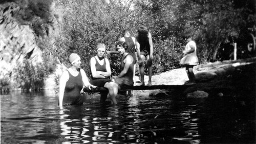 Salinas Post Office Outing on the Carmel River, Elkington-Setty Photo 92 © 1927 Anne Happ Elkington