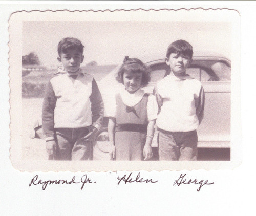 Raymond Jr., left with sister Helen Espinosa and cousin George Espinosa, Santa Rita, LaVerne Wilcox Photo 23, Ditital Photo © LaVerne Wilcox