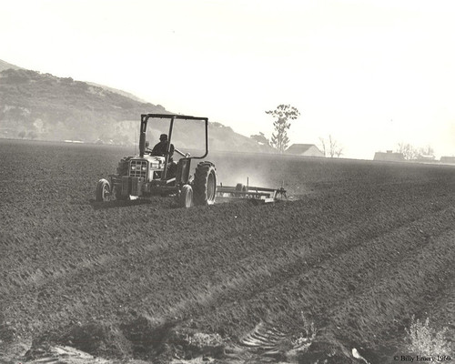 Tractor Plowing Farm Field, Salinas Valley, LH147 © 1950 Billy Emery