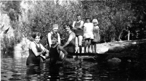 Salinas Post Office Outing on the Carmel River, Carmel, California Elkington-Setty Photo 91, Digital Photo, © 1927 Anne Happ Elkington