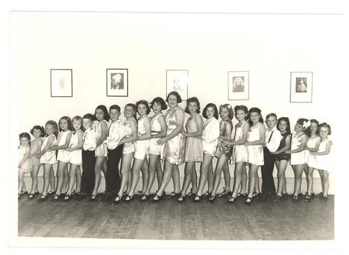 45. Anna Elkington's Dance Class, Salinas, California; Elkington Photo 45, Circa 1943, Anna Elkington