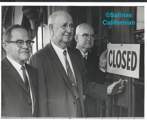 Closing of Hotel Jeffery Ph.543 ©Salinas Californian