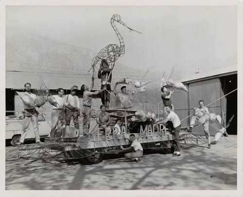 Building the Sierra Madre Tournament of Roses float [Graphic]