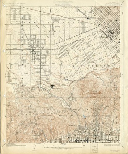 1926 - Burbank Quadrangle Topographic Map