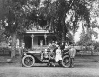 1910s - Family Posing in Front of Home