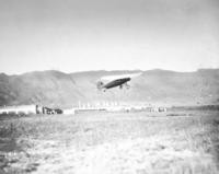 1930s - Vega Airplane Taking Off from United Airport