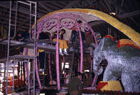 1970 - Construction of Burbank's Float Entry "Circus Days"