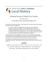 Mineral Survey of Santa Cruz County