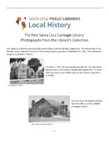 The First Santa Cruz Carnegie Library: Photographs from the Library's Collection