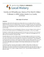 Harlots and Whorehouses: Stories of the World's Oldest Profession in 19th Century Santa Cruz County