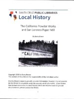 The California Powder Works and San Lorenzo Paper Mill