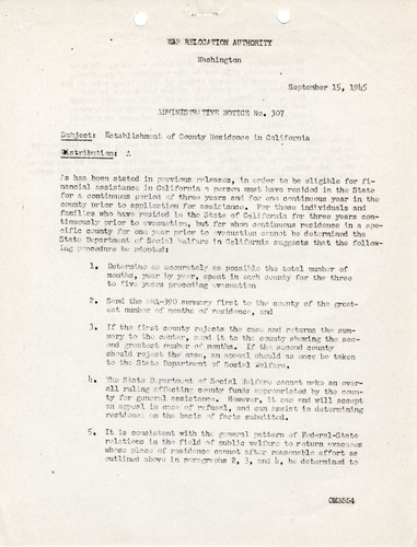 "Administrative Notice No. 307"