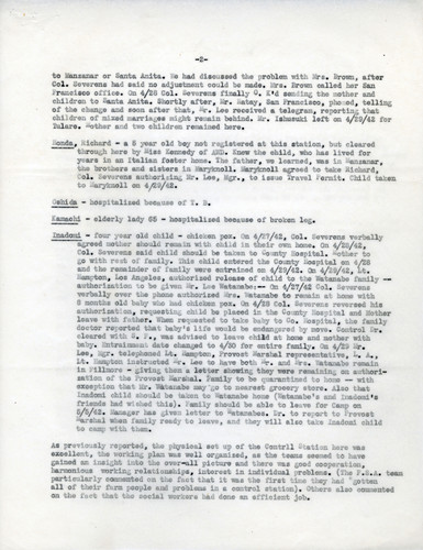 Memo on Report for Ventura Control Station